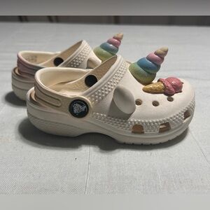 Crocs Kids White Unicorn Clogs